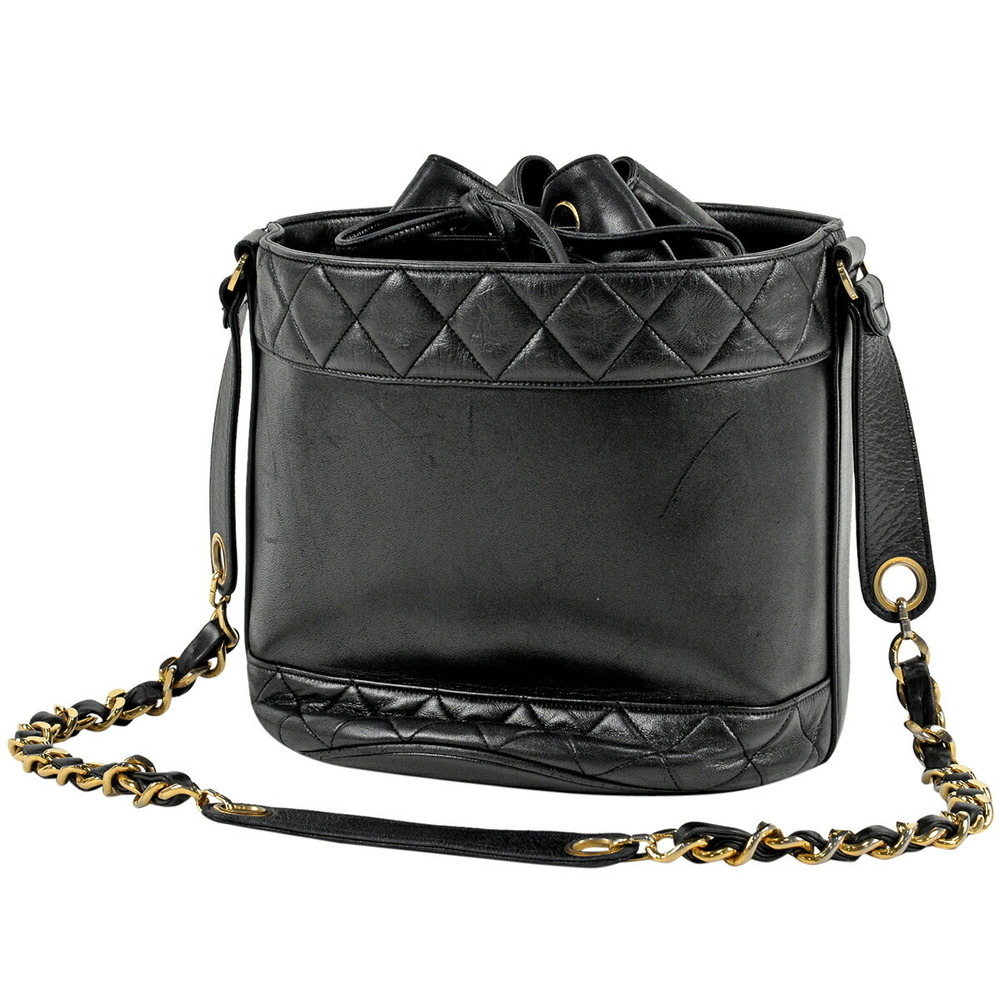 Chanel Coco Mark Matelasse Drawstring Leather Sho… - image 1